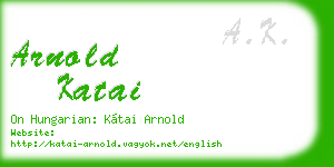 arnold katai business card